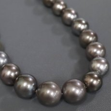 画像6: グレーパールネックレス シルバー金具 7.8-12.0mm 40cm (6)