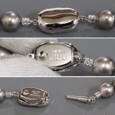 画像9: グレーパールネックレス シルバー金具 7.8-12.0mm 40cm (9)