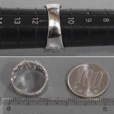 画像8: Pt900ダイヤモンドリング フラワーモチーフ D0.27 9.6g #11 (8)