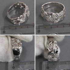 画像9: Pt900ダイヤモンドリング フラワーモチーフ D0.27 9.6g #11 (9)