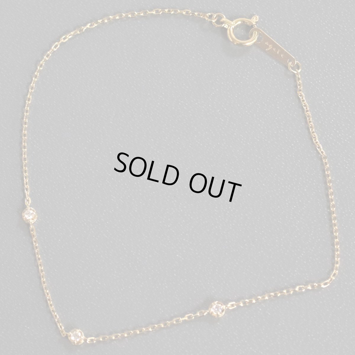 画像1: アガット K18ダイヤモンドブレスレット D0.04 0.8g 16.5cm (1)