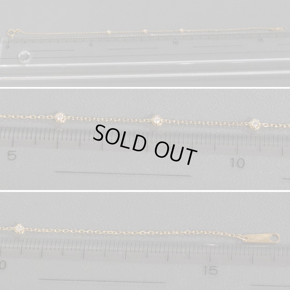 画像7: アガット K18ダイヤモンドブレスレット D0.04 0.8g 16.5cm (7)