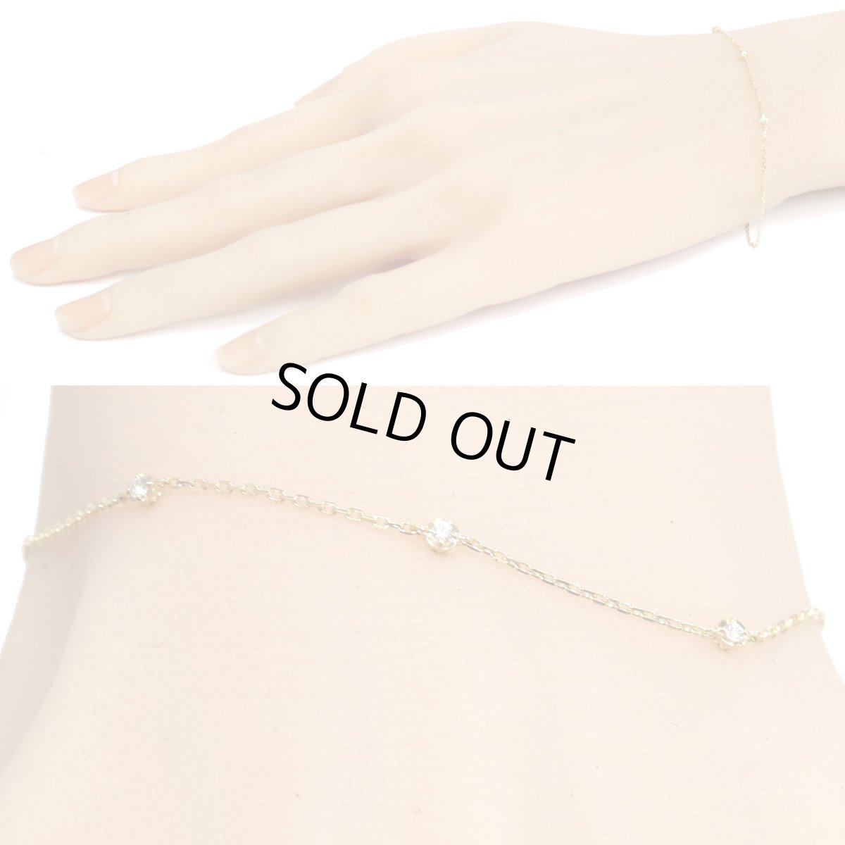 画像8: アガット K18ダイヤモンドブレスレット D0.04 0.8g 16.5cm (8)