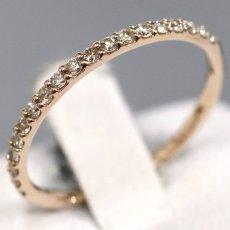 画像1: K18PGダイヤモンドリング ハーフエタニティ D0.17 0.9g #10 (1)