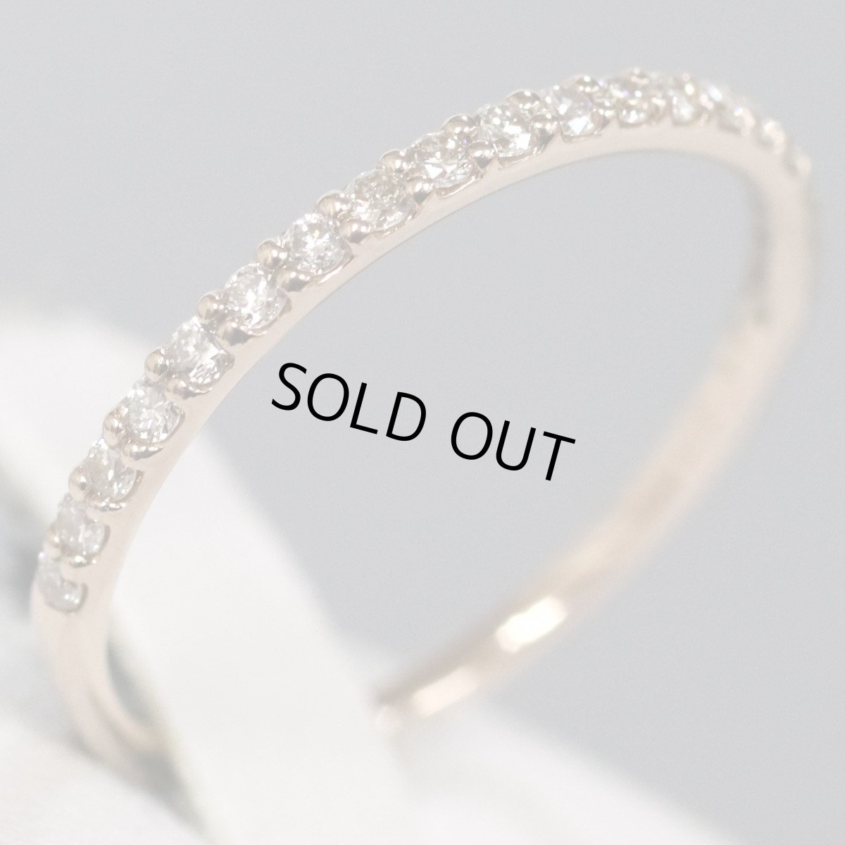 画像2: K18PGダイヤモンドリング ハーフエタニティ D0.17 0.9g #10 (2)