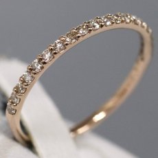 画像2: K18PGダイヤモンドリング ハーフエタニティ D0.17 0.9g #10 (2)