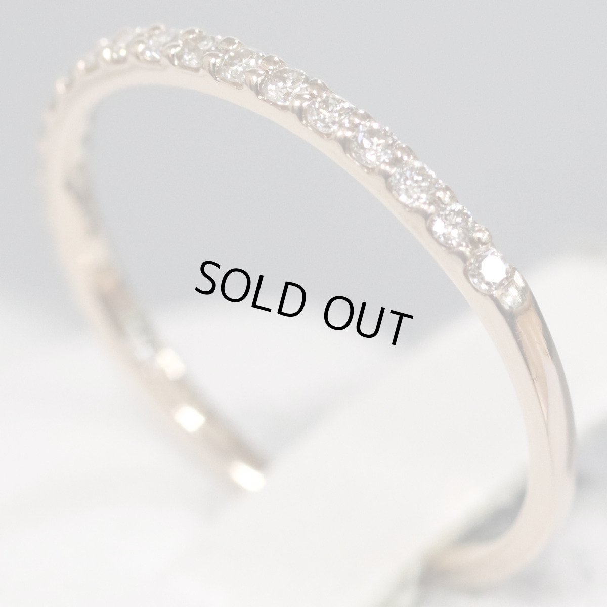 画像3: K18PGダイヤモンドリング ハーフエタニティ D0.17 0.9g #10 (3)