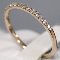 画像3: K18PGダイヤモンドリング ハーフエタニティ D0.17 0.9g #10 (3)