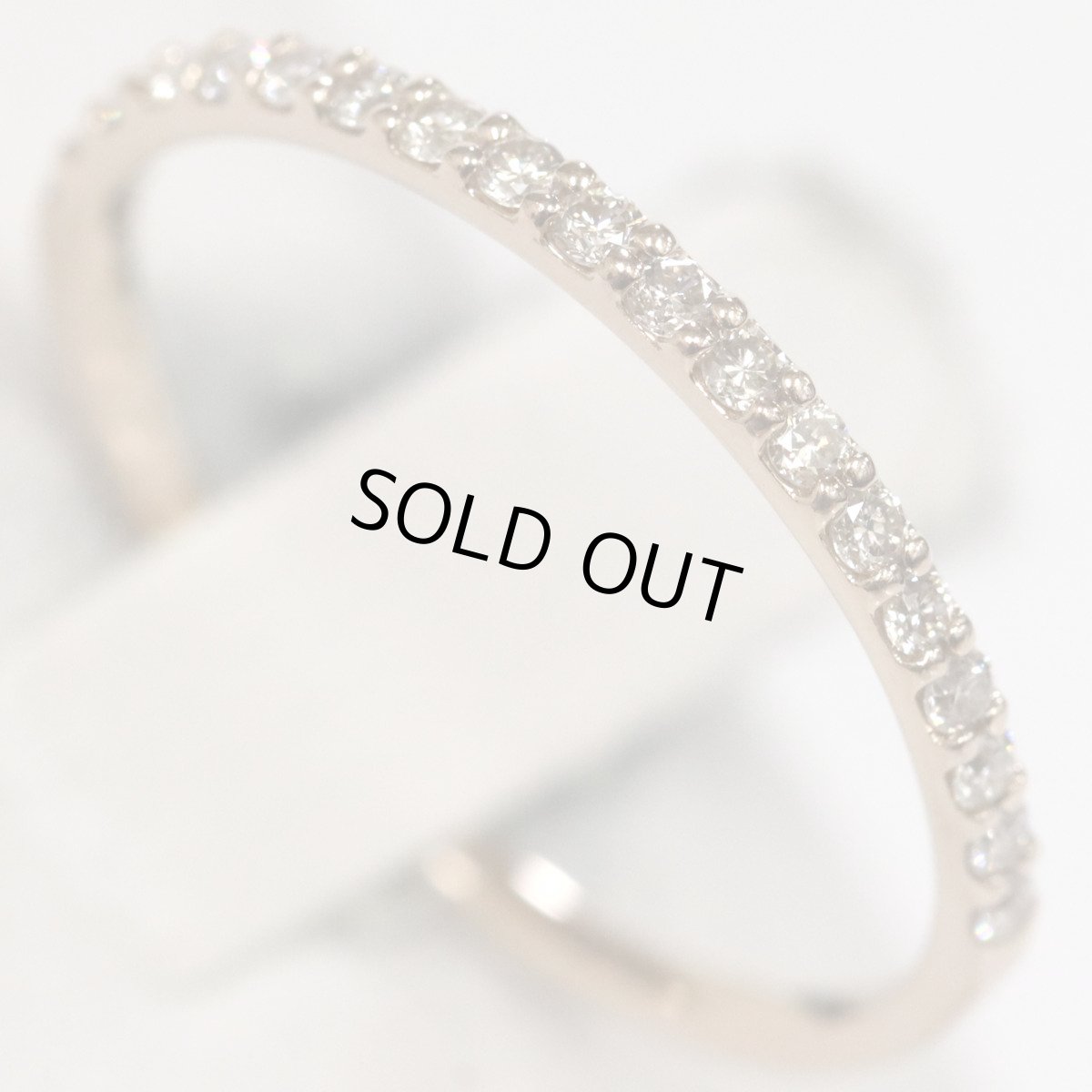 画像4: K18PGダイヤモンドリング ハーフエタニティ D0.17 0.9g #10 (4)