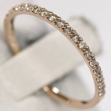 画像4: K18PGダイヤモンドリング ハーフエタニティ D0.17 0.9g #10 (4)