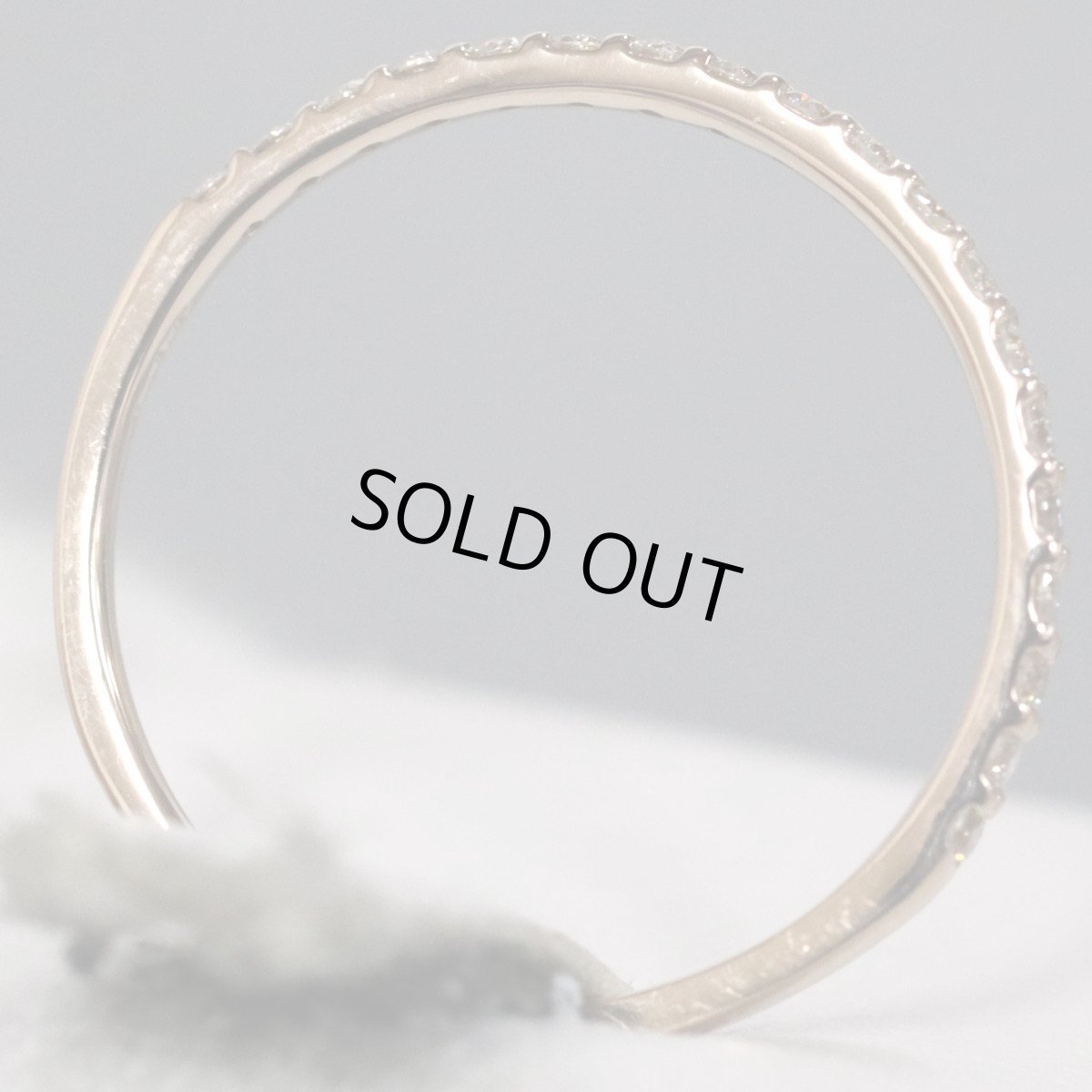 画像5: K18PGダイヤモンドリング ハーフエタニティ D0.17 0.9g #10 (5)