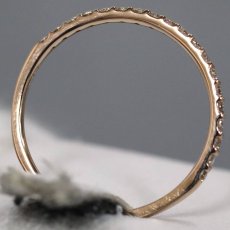 画像5: K18PGダイヤモンドリング ハーフエタニティ D0.17 0.9g #10 (5)