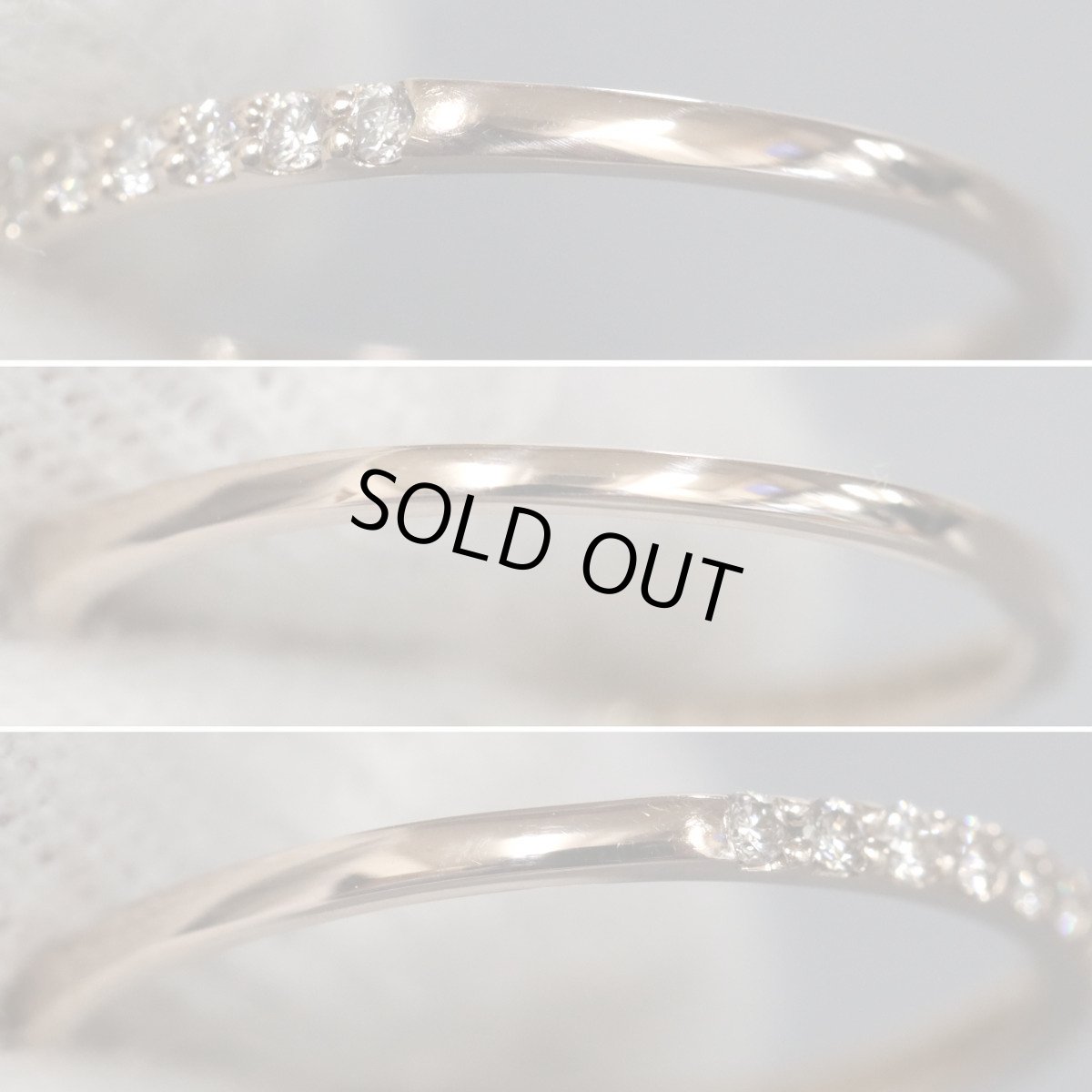 画像6: K18PGダイヤモンドリング ハーフエタニティ D0.17 0.9g #10 (6)