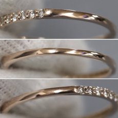 画像6: K18PGダイヤモンドリング ハーフエタニティ D0.17 0.9g #10 (6)