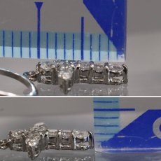 画像6: Pt900ダイヤモンドイヤリング クロスモチーフ D0.15×2 2.2g (6)
