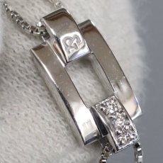 画像2: ピンキー&ダイアン 750WGダイヤモンドブレスレット D0.03 3.4g 16-18cm (2)