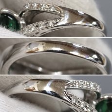 画像6: Pt900グリーントルマリンダイヤモンドリング T2.59 D0.30 7.7g #14 (6)