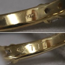 画像7: K18ダイヤモンドリング D1.17 2.8g #14.5 (7)