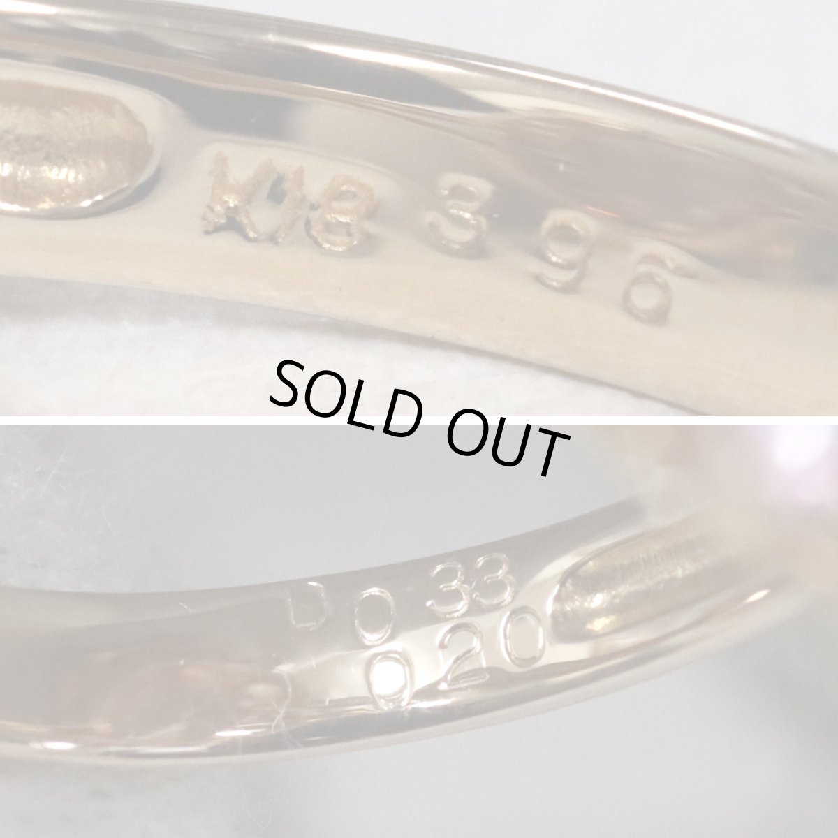 画像7: K18PGモルガナイトダイヤモンドサファイアリング M3.96 D0.33 S0.20 5.8g #10 (7)