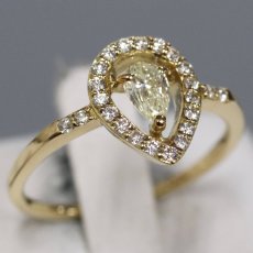 画像1: K18ダイヤモンドリング D0.238 D0.17 2.3g #11 (1)