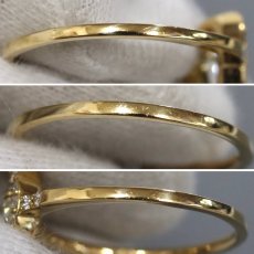 画像6: K18ダイヤモンドリング D0.238 D0.17 2.3g #11 (6)