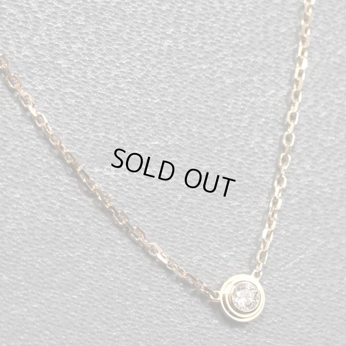 画像1: 750YGダムール ネックレス XS 1PD 2.1g(B7224517)内外箱 保証書 (1)