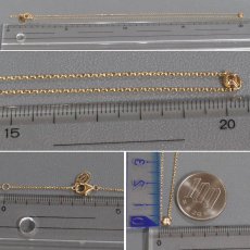 画像8: 750YGダムール ネックレス XS 1PD 2.1g(B7224517)内外箱 保証書 (8)
