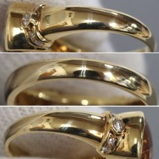 画像6: タサキ K18シトリンダイヤモンドリング C4.21 D0.08 7.1g #11 内外箱 (6)