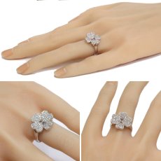 画像10: K18WGダイヤモンドリング フラワーモチーフ D0.72 4.8g #11 (10)