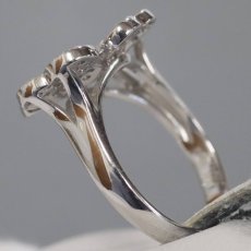 画像4: K18WGダイヤモンドリング フラワーモチーフ D0.72 4.8g #11 (4)