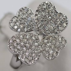 画像5: K18WGダイヤモンドリング フラワーモチーフ D0.72 4.8g #11 (5)