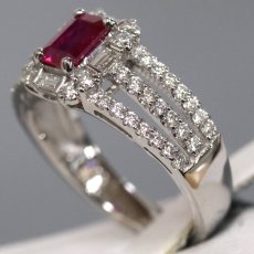 画像2: Pt900ルビーダイヤモンドリング R0.65 D0.60 6.1g #10 鑑別カード (2)