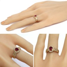 画像10: K18ルビーダイヤモンドリング R0.674 D0.66 4.3g #11 鑑別カード (10)