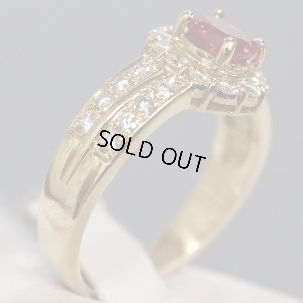 画像2: K18ルビーダイヤモンドリング R0.674 D0.66 4.3g #11 鑑別カード (2)