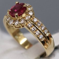 画像3: K18ルビーダイヤモンドリング R0.674 D0.66 4.3g #11 鑑別カード (3)