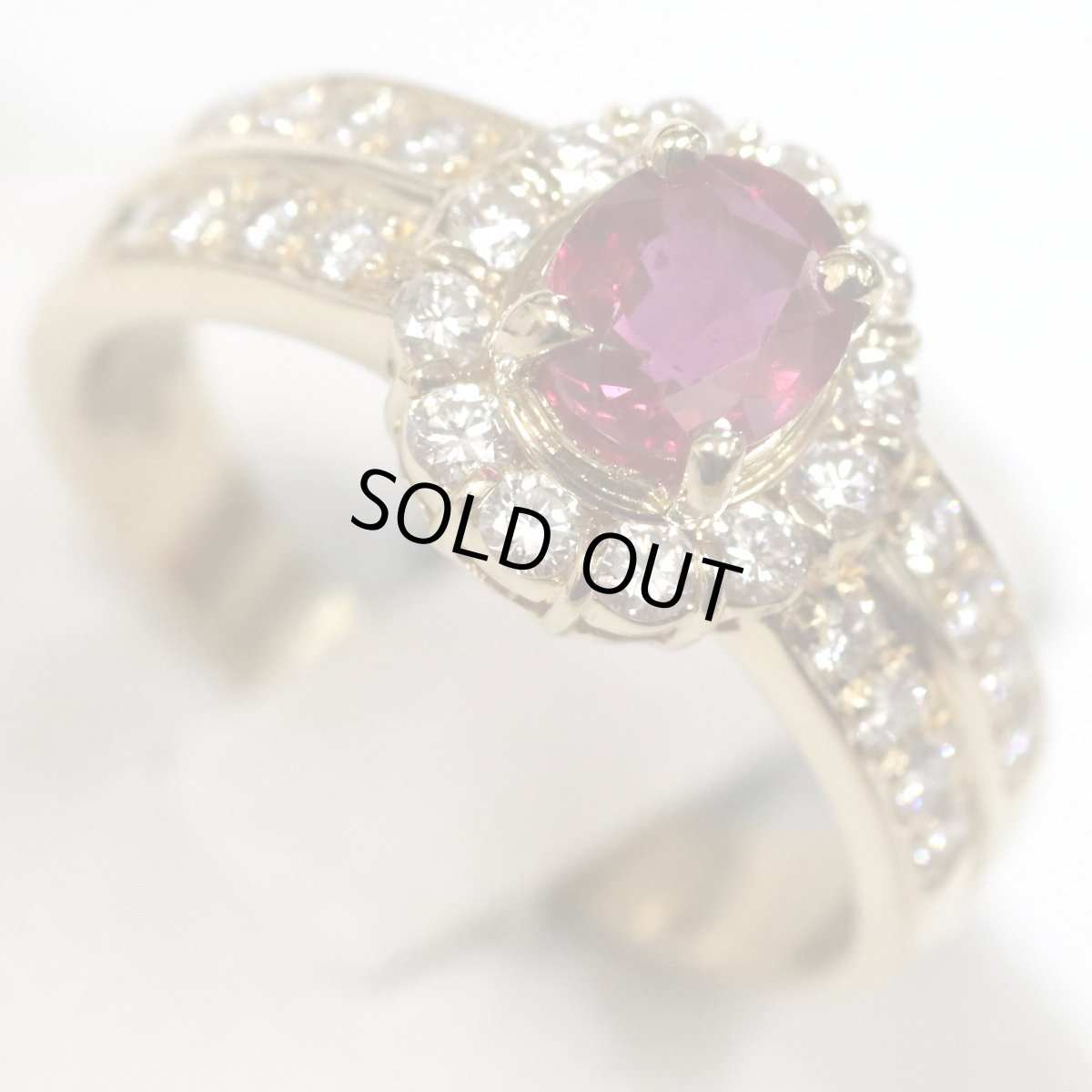 画像4: K18ルビーダイヤモンドリング R0.674 D0.66 4.3g #11 鑑別カード (4)