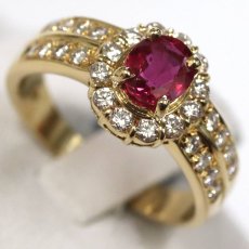 画像4: K18ルビーダイヤモンドリング R0.674 D0.66 4.3g #11 鑑別カード (4)