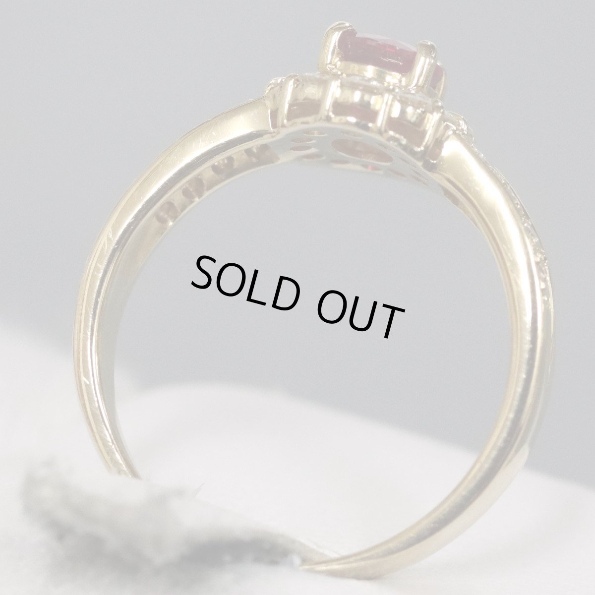 画像5: K18ルビーダイヤモンドリング R0.674 D0.66 4.3g #11 鑑別カード (5)