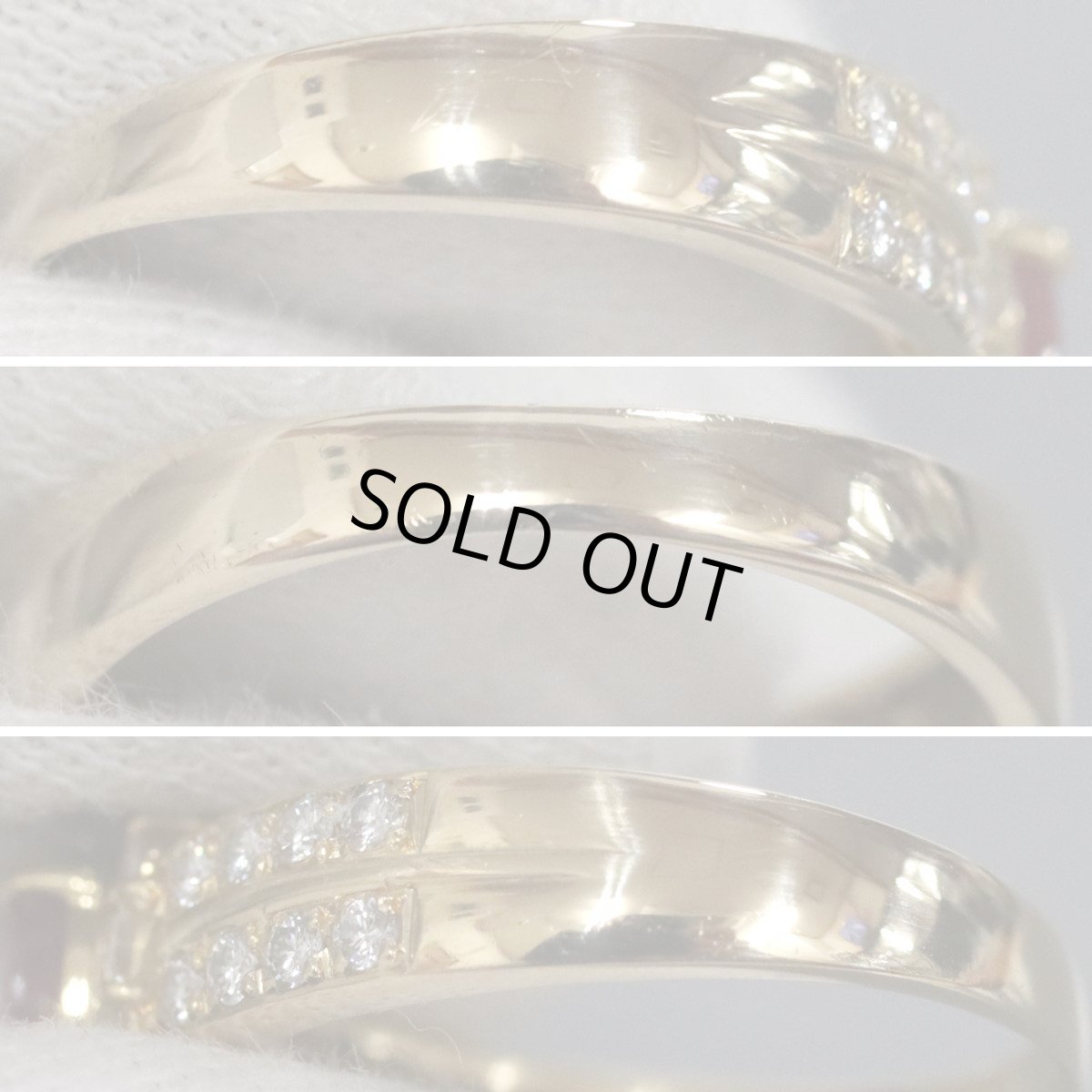 画像6: K18ルビーダイヤモンドリング R0.674 D0.66 4.3g #11 鑑別カード (6)