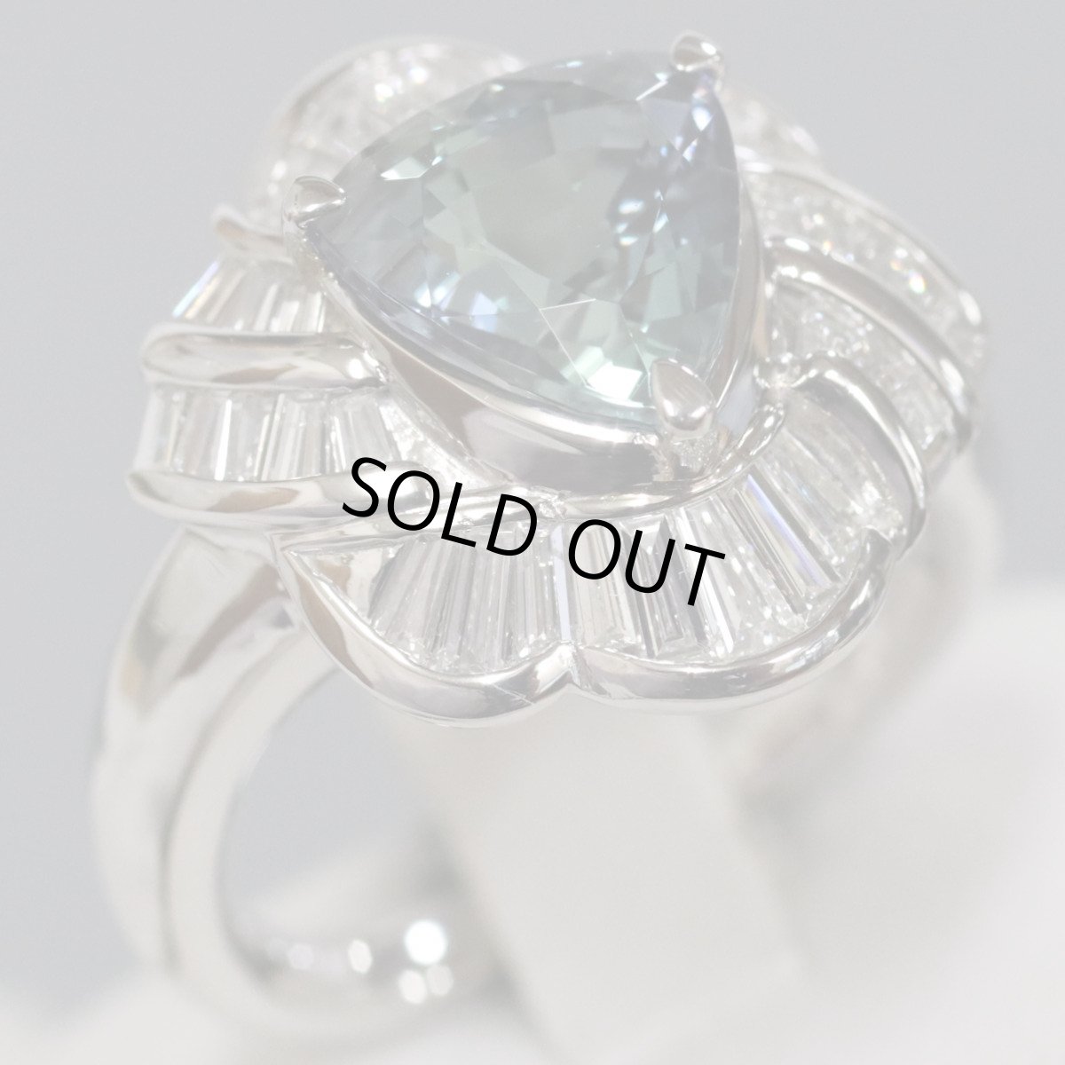 画像3: Pt900ゾイサイトダイヤモンドリング 2.767 D0.83 11.2g #13 鑑別カード (3)