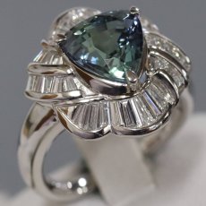 画像3: Pt900ゾイサイトダイヤモンドリング 2.767 D0.83 11.2g #13 鑑別カード (3)