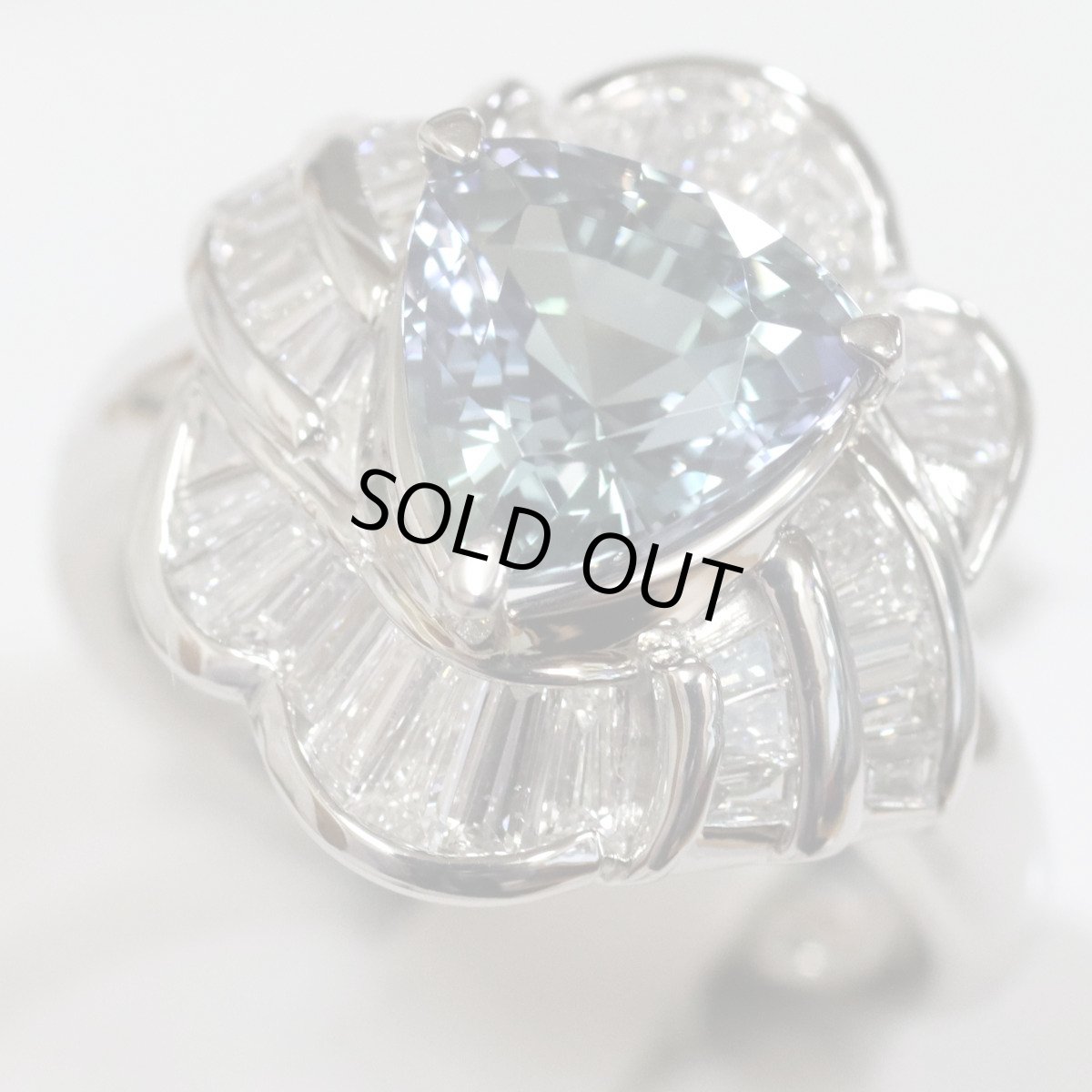 画像4: Pt900ゾイサイトダイヤモンドリング 2.767 D0.83 11.2g #13 鑑別カード (4)