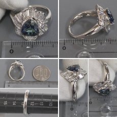 画像8: Pt900ゾイサイトダイヤモンドリング 2.767 D0.83 11.2g #13 鑑別カード (8)