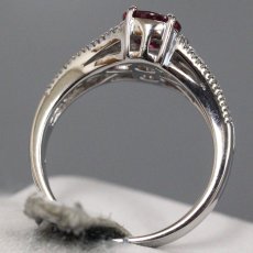 画像5: K18WG非加熱ピジョンブラッドルビー/ダイヤモンドリング R0.74 R0.78 D0.27 D0.30 6.4g #14 AIGS鑑別書×2 (5)