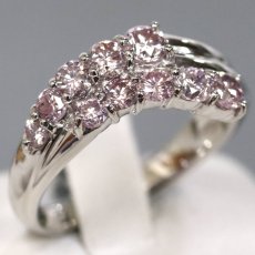 画像1: Pt900ピンクダイヤモンドリング PD1.02 7.4g #12.5 ソーティング (1)