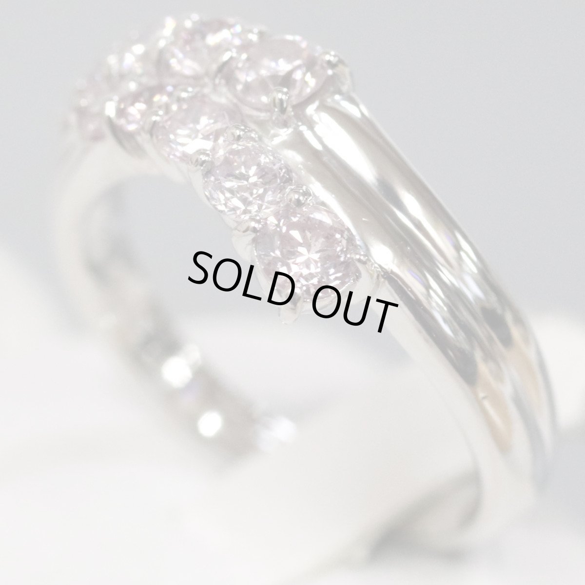 画像2: Pt900ピンクダイヤモンドリング PD1.02 7.4g #12.5 ソーティング (2)