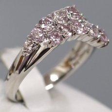 画像3: Pt900ピンクダイヤモンドリング PD1.02 7.4g #12.5 ソーティング (3)