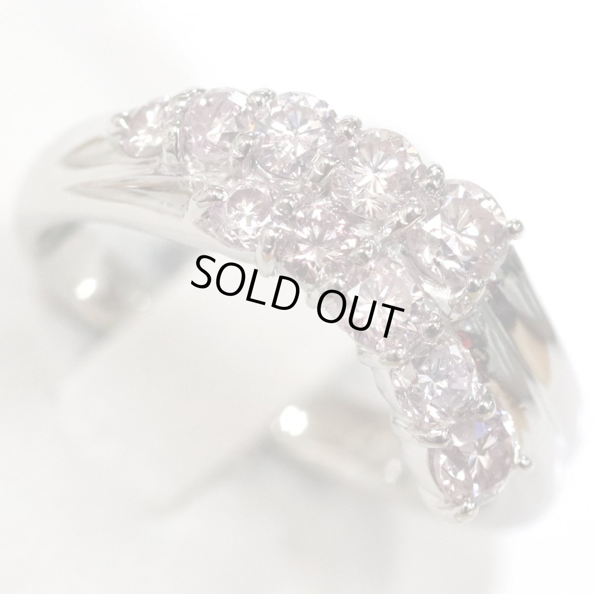 画像4: Pt900ピンクダイヤモンドリング PD1.02 7.4g #12.5 ソーティング (4)