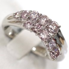 画像4: Pt900ピンクダイヤモンドリング PD1.02 7.4g #12.5 ソーティング (4)