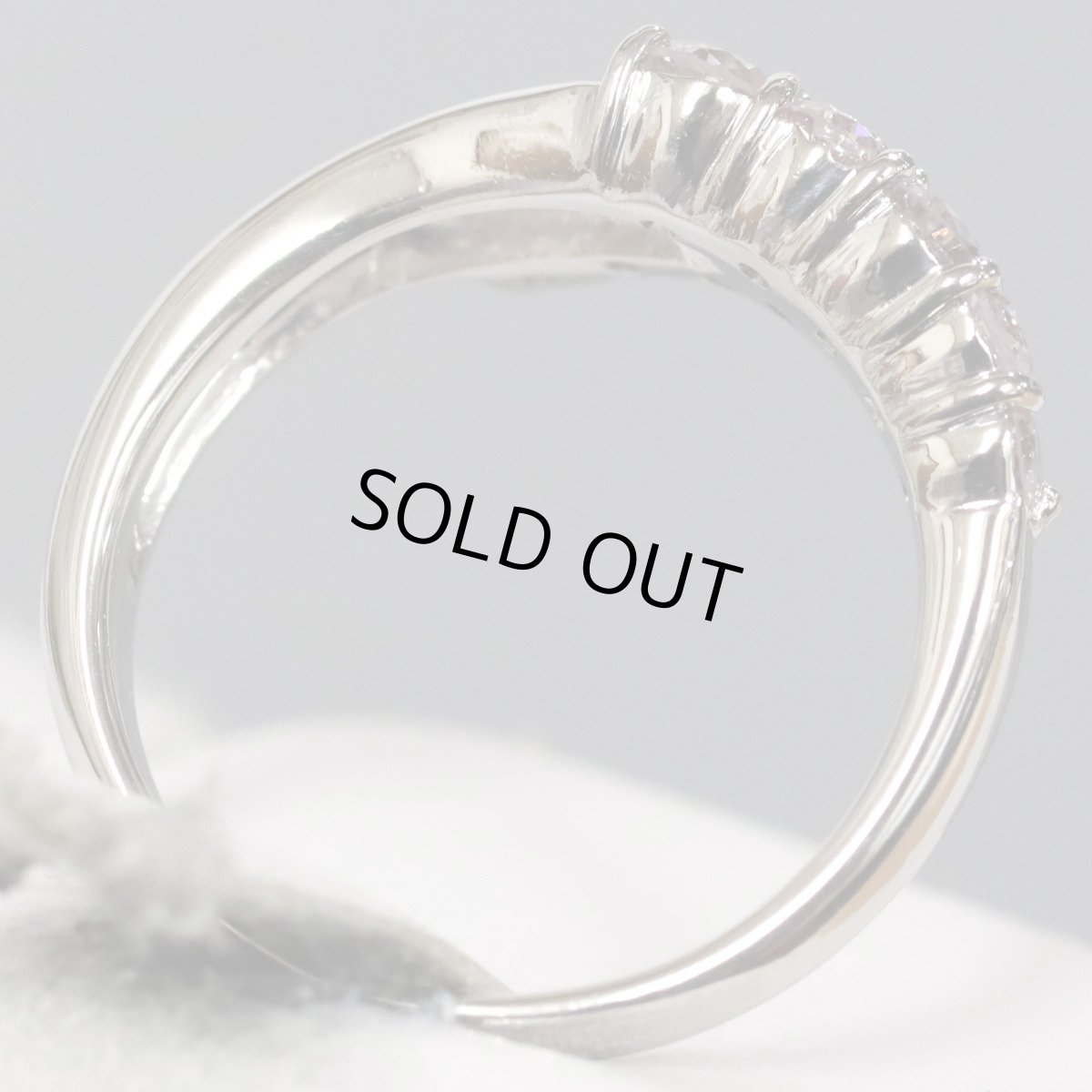 画像5: Pt900ピンクダイヤモンドリング PD1.02 7.4g #12.5 ソーティング (5)